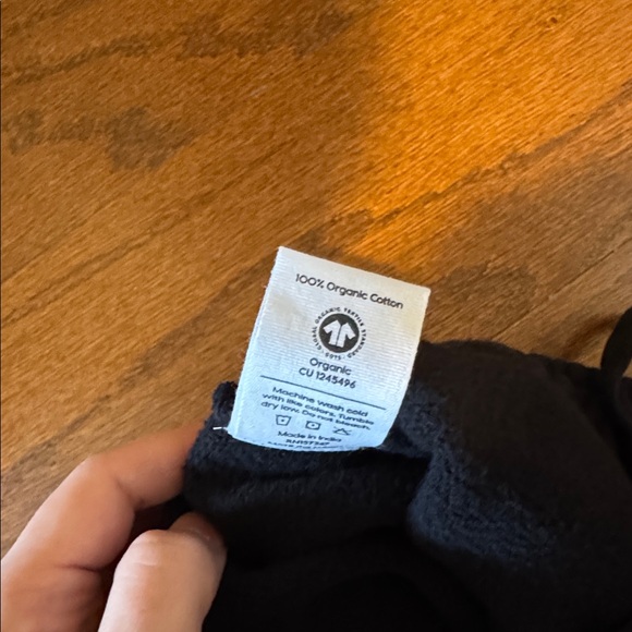 NWT MATE the Label Organic Fleece Wide Leg Pants in Black - M - Picture 4 of 5